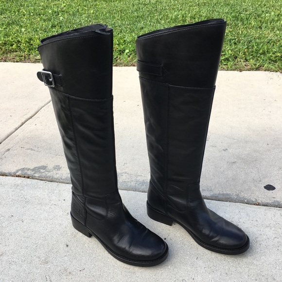 Coach Shoes - Authentic Coach knee high black leather boots